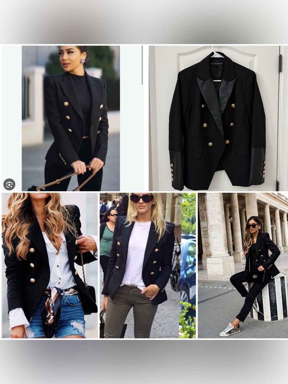 Boston Proper elegant Double-Breasted detailed modern Blazer/ jacket